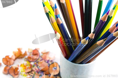 Image of pencils in container