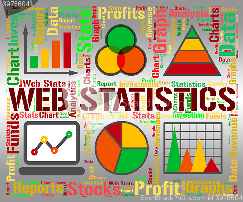 Image of Web Statistics Shows Business Graph And Analysing