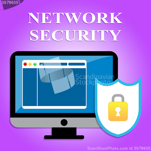 Image of Network Security Represents Global Communications And Computers