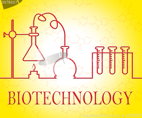 Image of Biotechnology Research Shows Scientist Equipment And Microbiolog