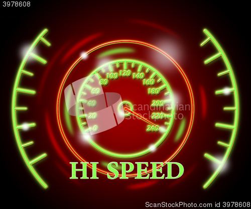 Image of Hi Speed Means Accelerated Meter And Gauge