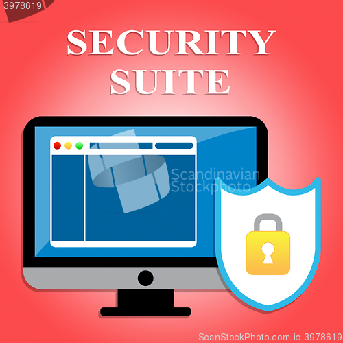 Image of Security Suite Shows Web Site And Computer