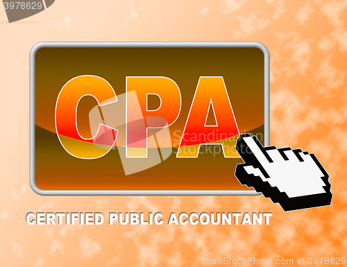 Image of Cpa Button Means Certified Public Accountant And Auditing