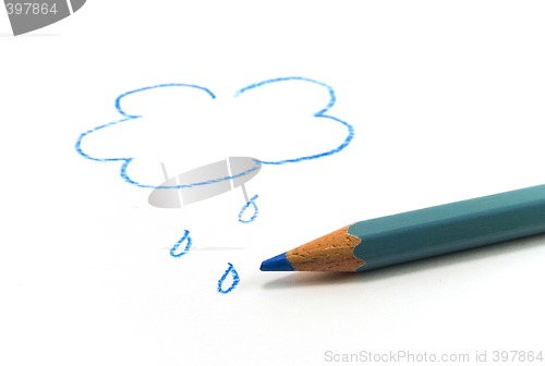 Image of drawn blue cloud