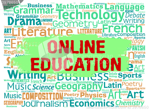 Image of Online Education Represents Web Site And Educated