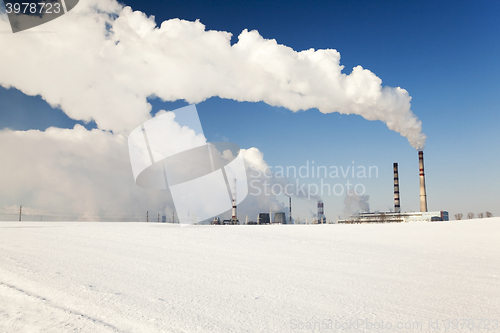 Image of Chemical plant,  winter season.