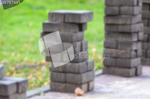 Image of Tiles on the road  