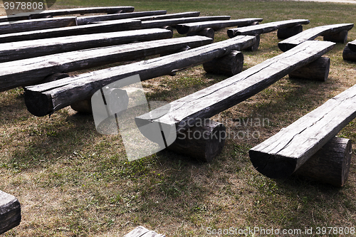 Image of old wooden bench  