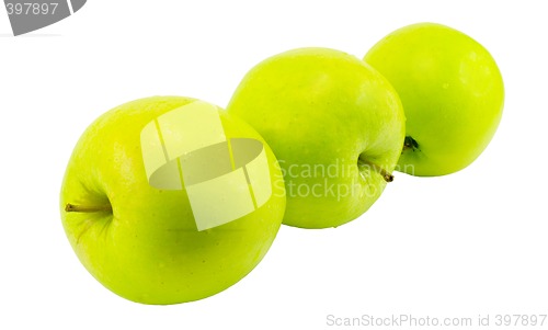Image of three green apples