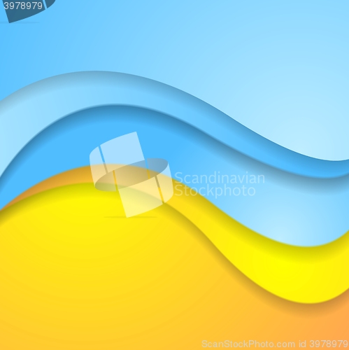 Image of Bright abstract contrast corporate wavy background