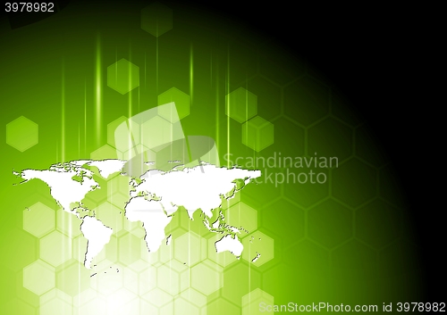 Image of Bright green technology background