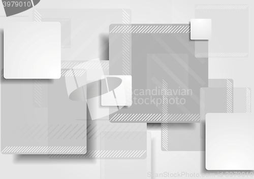 Image of Grey tech squares background