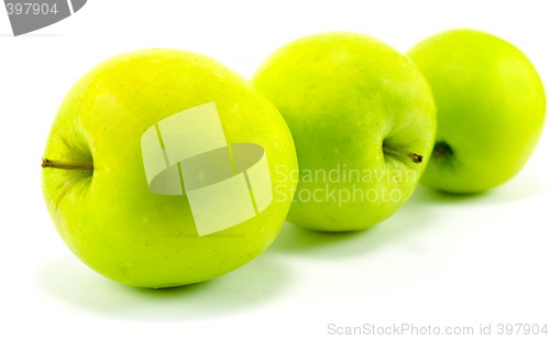 Image of three green apples