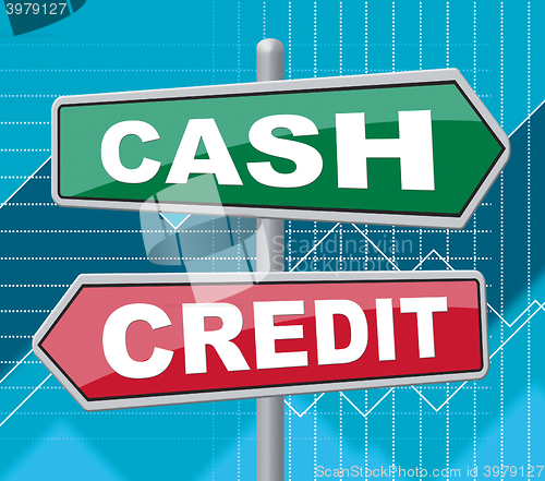 Image of Cash Credit Signs Means Saving And Owing