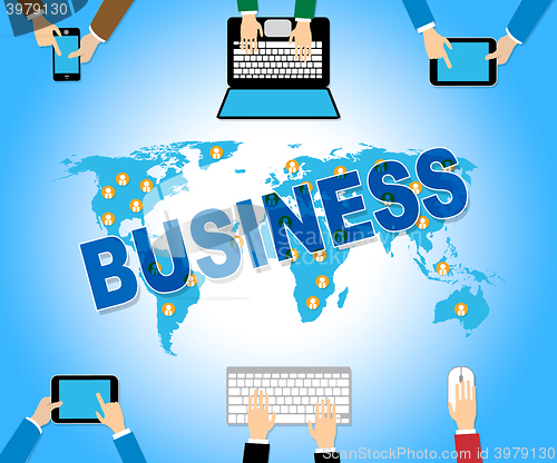 Image of Business Online Represents Web Site And Commerce