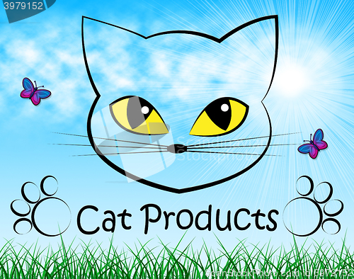 Image of Cat Products Indicates Puss Buy And Shopping