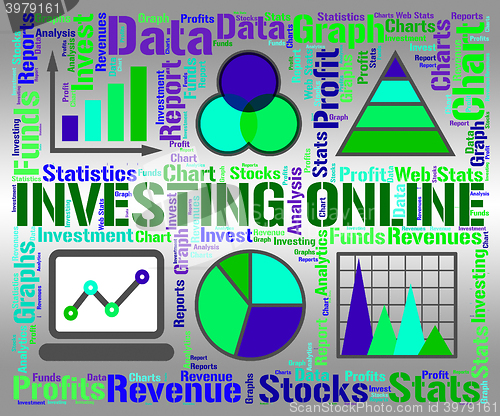 Image of Investing Online Means Business Graph And Charts