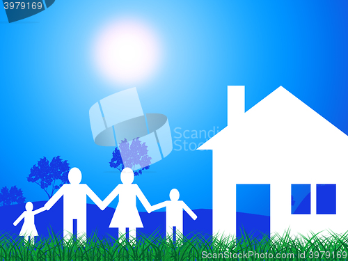 Image of Countryside House Means Family Has Meadows Household