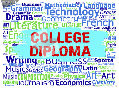 Image of College Diploma Means Bachelors Educate And Learning
