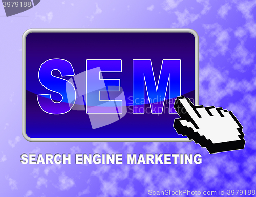 Image of Sem Button Shows Web Marketing And Advertising