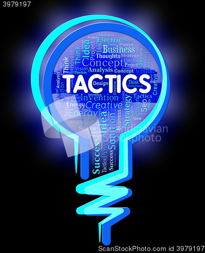 Image of Tactics Lightbulb Represents Strategy Schemes And Approach