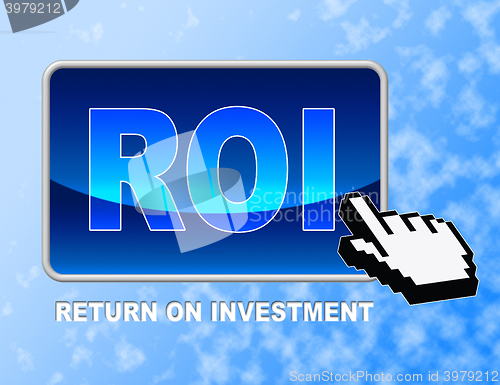 Image of Roi Button Shows Rate Of Return And Pointer