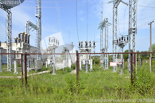 Image of  Part of electric station engineering construction on a plant