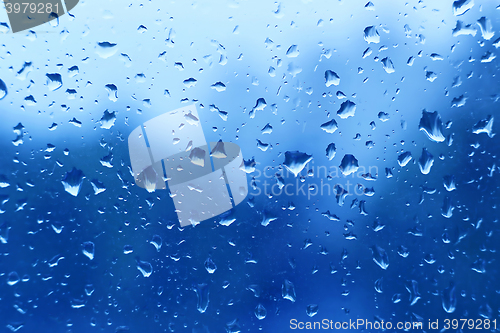 Image of Water drops on glass