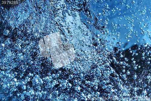 Image of Ice texture with frozen bubbles