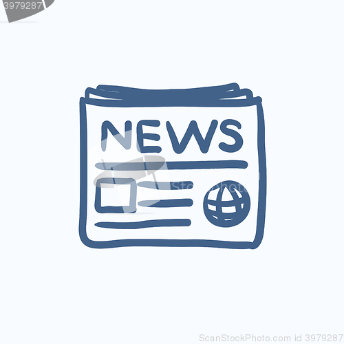 Image of Newspaper sketch icon.