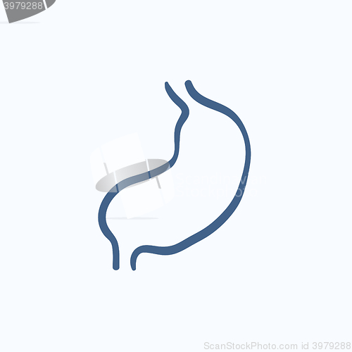 Image of Stomach sketch icon.