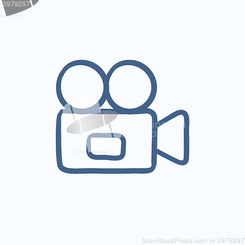 Image of Video camera sketch icon.