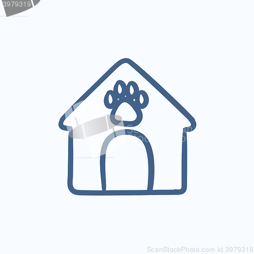 Image of Doghouse sketch icon.