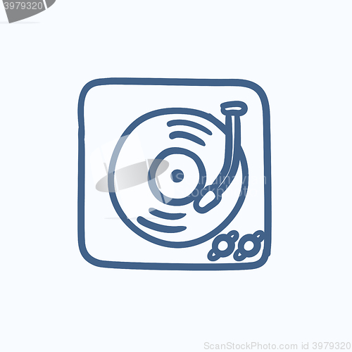 Image of Turntable sketch icon.