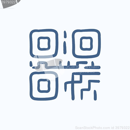 Image of QR code sketch icon.