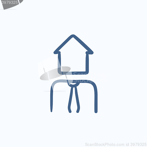 Image of Real estate agent sketch icon.