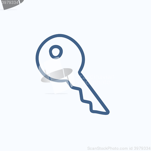 Image of Key for house sketch icon.