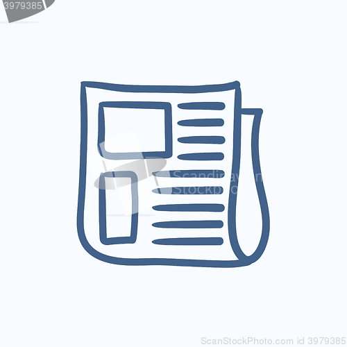 Image of Newspaper sketch icon.