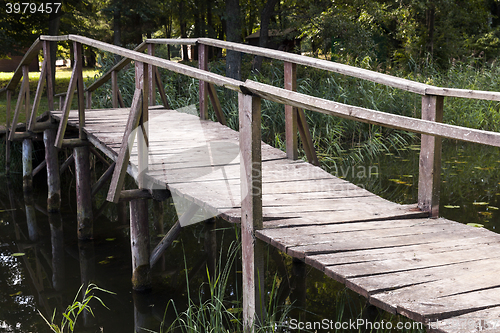 Image of old wooden bridge  