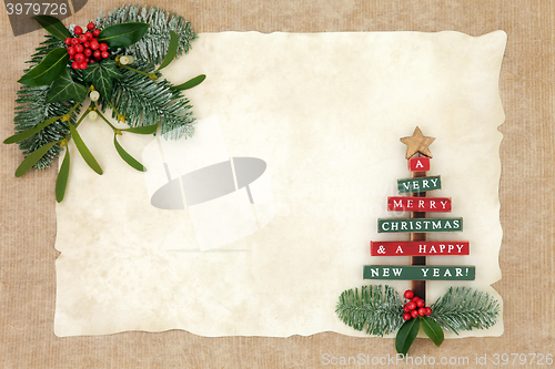 Image of Merry Christmas Background Border