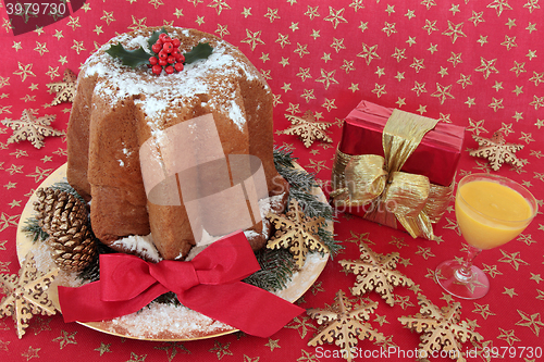 Image of Pandoro Cake and Egg Nog