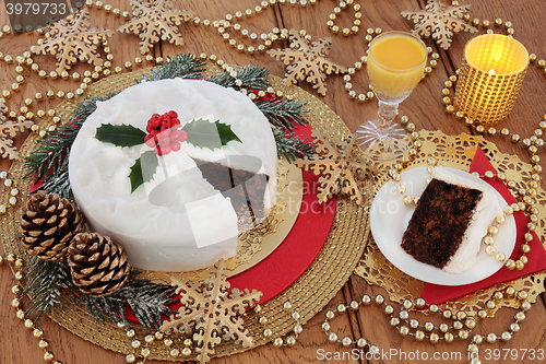 Image of Christmas Cake and Egg Nog