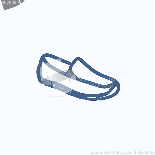 Image of Male shoe sketch icon.