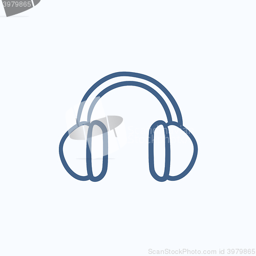 Image of Headphone sketch icon.