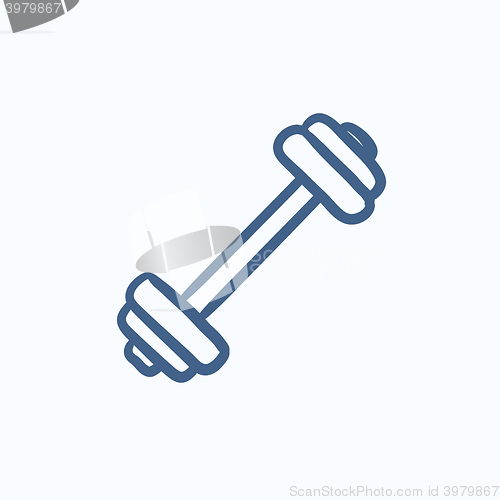 Image of Dumbbell sketch icon.