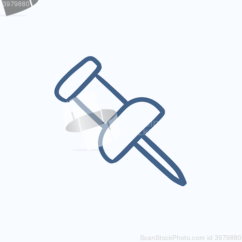 Image of Pushpin sketch icon.