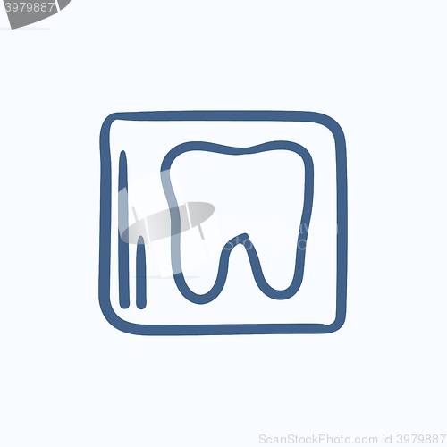 Image of X-ray of tooth sketch icon.