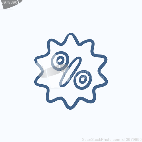 Image of Discount tag sketch icon.