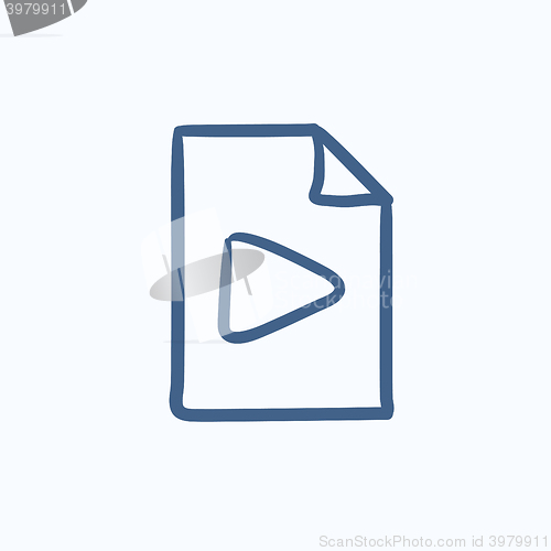 Image of Audio file sketch icon.