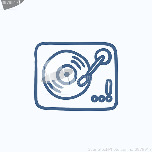 Image of Turntable sketch icon.